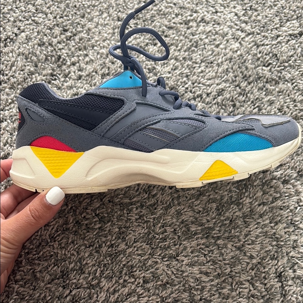 Reebok Athletic Shoes - Gray, Blue, Yellow, Pink